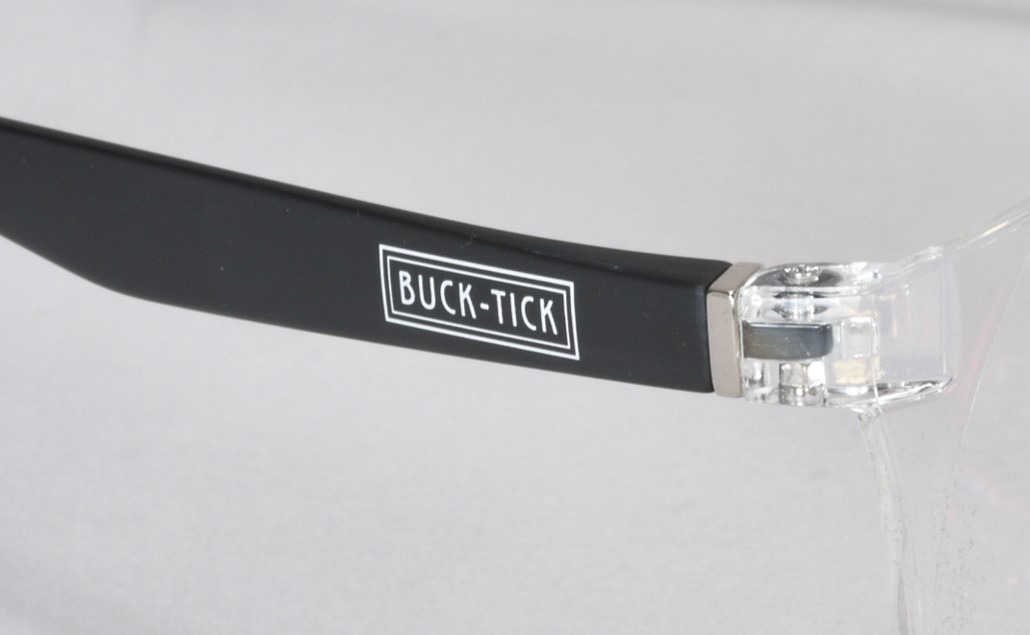 「BUCK-TICK Yagami Toll×Zoff DECA」（ブラック）のつる。