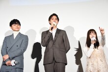 左から眞栄田郷敦、片寄涼太（GENERATIONS from EXILE TRIBE）、橋本環奈。