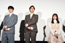 左から眞栄田郷敦、片寄涼太（GENERATIONS from EXILE TRIBE）、橋本環奈。