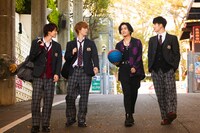 「貴族誕生 -PRINCE OF LEGEND-」第3話より。左から天堂光輝（吉野北人）、日浦海司（藤原樹）、京極竜（川村壱馬）、小田島陸（長谷川慎）。(c)2020「PRINCE OF LEGEND」製作委員会