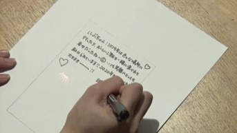 「ルルルン年賀状」撮影メイキングより。