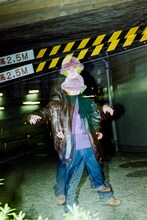 KANGOL「Faux Fur Casual」を着用したFukase。