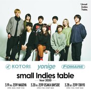 「small Indies table tour 2020」告知ビジュアル