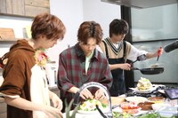 手前からリョウガ、タクヤ、タカシ。