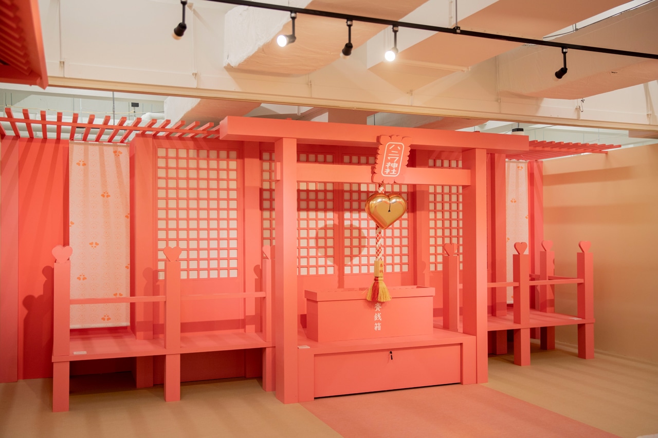 「ハニワのアトリエ」の1コーナー「願い重なるハニワ神社」。