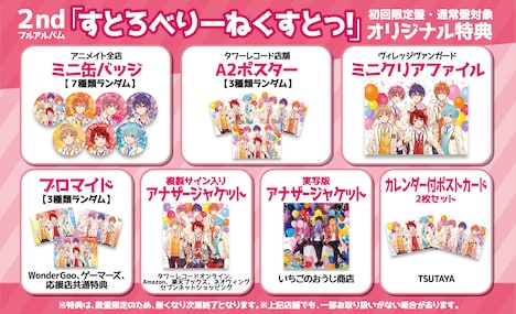 すとぷり「すとろべりーねくすとっ！」購入者特典デザイン