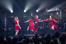 ステージ上を走り回るフィロのス。