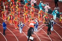 「国立競技場オープニングイベント ～HELLO, OUR STADIUM～」の「東北絆まつり」の様子。（写真提供：JSC）
