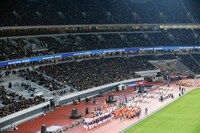 「国立競技場オープニングイベント ～HELLO, OUR STADIUM～」の「東北絆まつり」の様子。（写真提供：JSC）