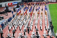 「国立競技場オープニングイベント ～HELLO, OUR STADIUM～」の「OUR SPORTS DAYセレブレーションパレード」の様子。（写真提供：JSC）