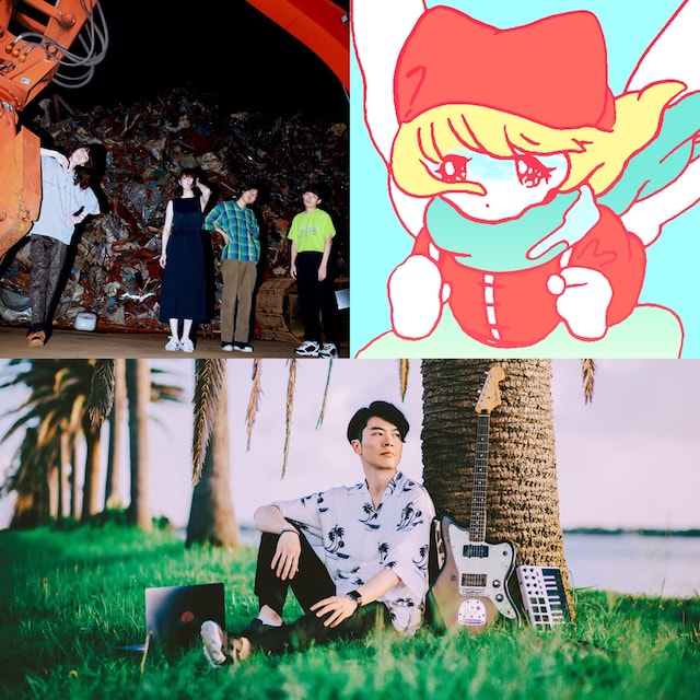 「的（TEKI）Vol.5」出演者。左上から時計回りにGroup2、Tomggg、Tsudio Studio。