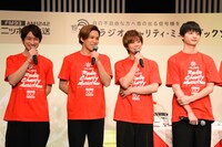 左から宮田俊哉、千賀健永、北山宏光、玉森裕太。