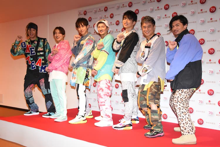 Da Pump 紅白 でラグビー風ダンス 高所恐怖症yori Tomoは振り付けに戦々恐々 紅白リハ 写真11枚 音楽ナタリー