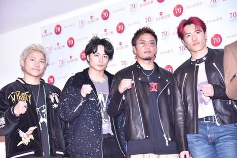 左から小森隼、白濱亜嵐、数原龍友、中務裕太。