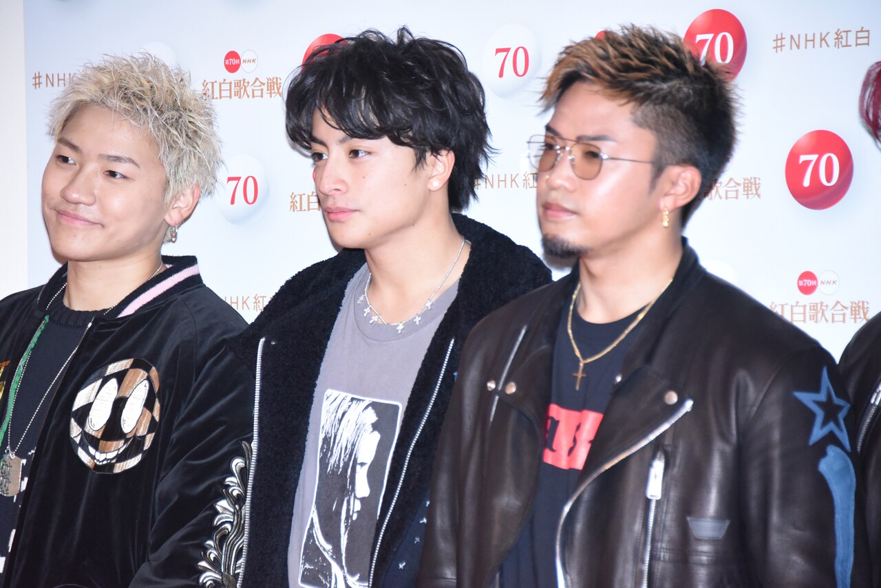 左から小森隼、白濱亜嵐、数原龍友。 - GENERATIONS、初紅白で