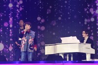 天童よしみのリハーサルの様子。