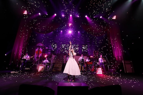 「堀江由衣LIVE TOUR 2019 文学少女倶楽部」大阪・オリックス劇場公演の様子。（撮影：草刈雅之）