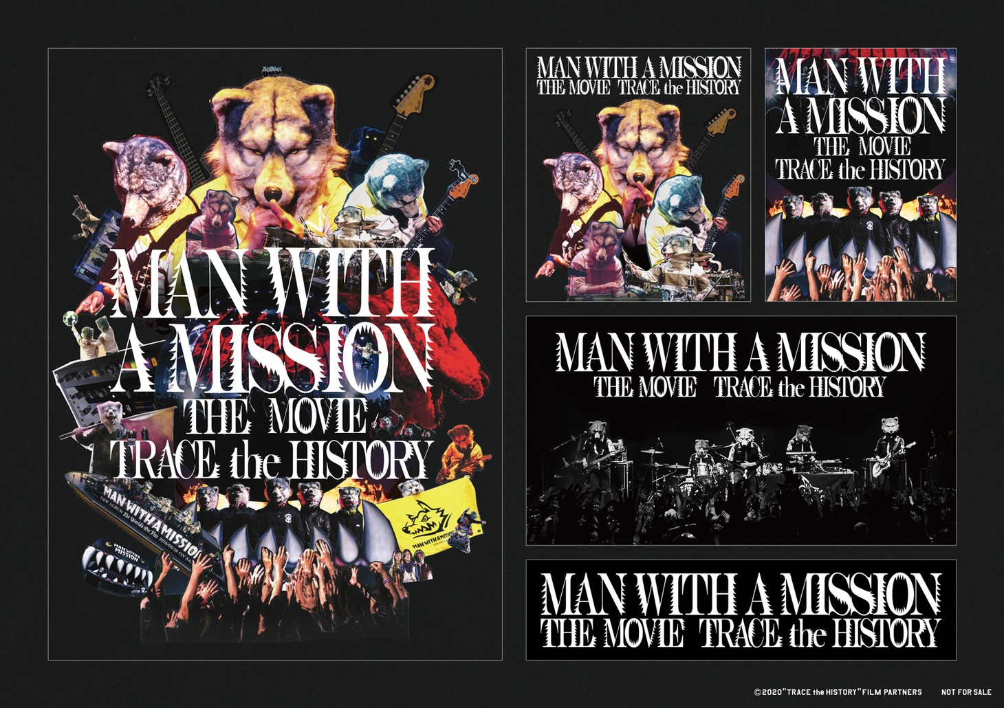 「MAN WITH A MISSION THE MOVIE -TRACE the HISTORY-」ムビチケカード購入者先着特典のオリジナルステッカー。
