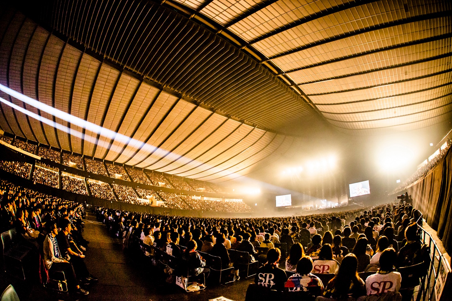 SUPER BEAVER「都会のラクダ “ホール＆ライブハウス+アリーナ” TOUR 2019-2020 ～スーパー立ちと座りと、ラクダ放題～」東京・国立代々木競技場第一体育館公演の様子。（撮影：青木カズロー）