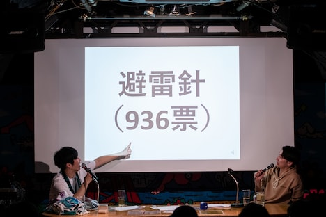 「勝手にカップリング総選挙」結果発表の様子。