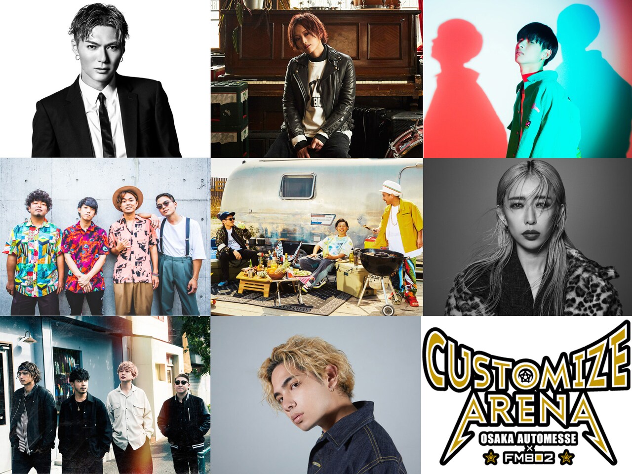 「OSAKA AUTOMESSE × FM802 CUSTOMIZE ARENA」出演者一覧