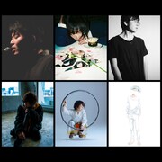 上段左から折坂悠太、君島大空、崎山蒼志、下段左から須田景凪、中村佳穂、長谷川白紙。