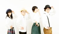 左から、美音子Fujishima（Swinging Popsicle）、杉本清隆（orangenoise shortcut）、常盤ゆう（risette）、嶋田修（Swinging Popsicle）。