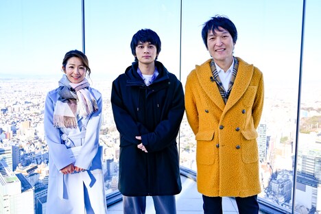 左から長野美郷、北村匠海（DISH//）、千原ジュニア。