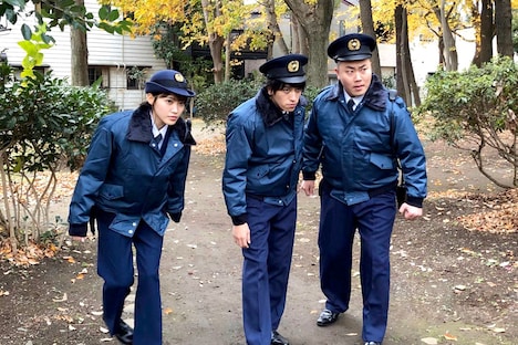 左から松田里奈(欅坂46)、兼近(EXIT)、岡部大(ハナコ)。(c)日本テレビ