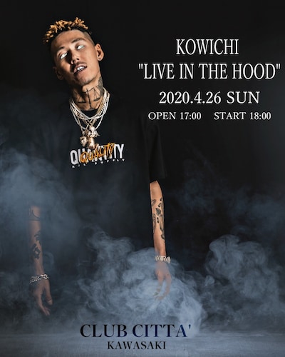 KOWICHI「LIVE IN THE HOOD」告知ビジュアル