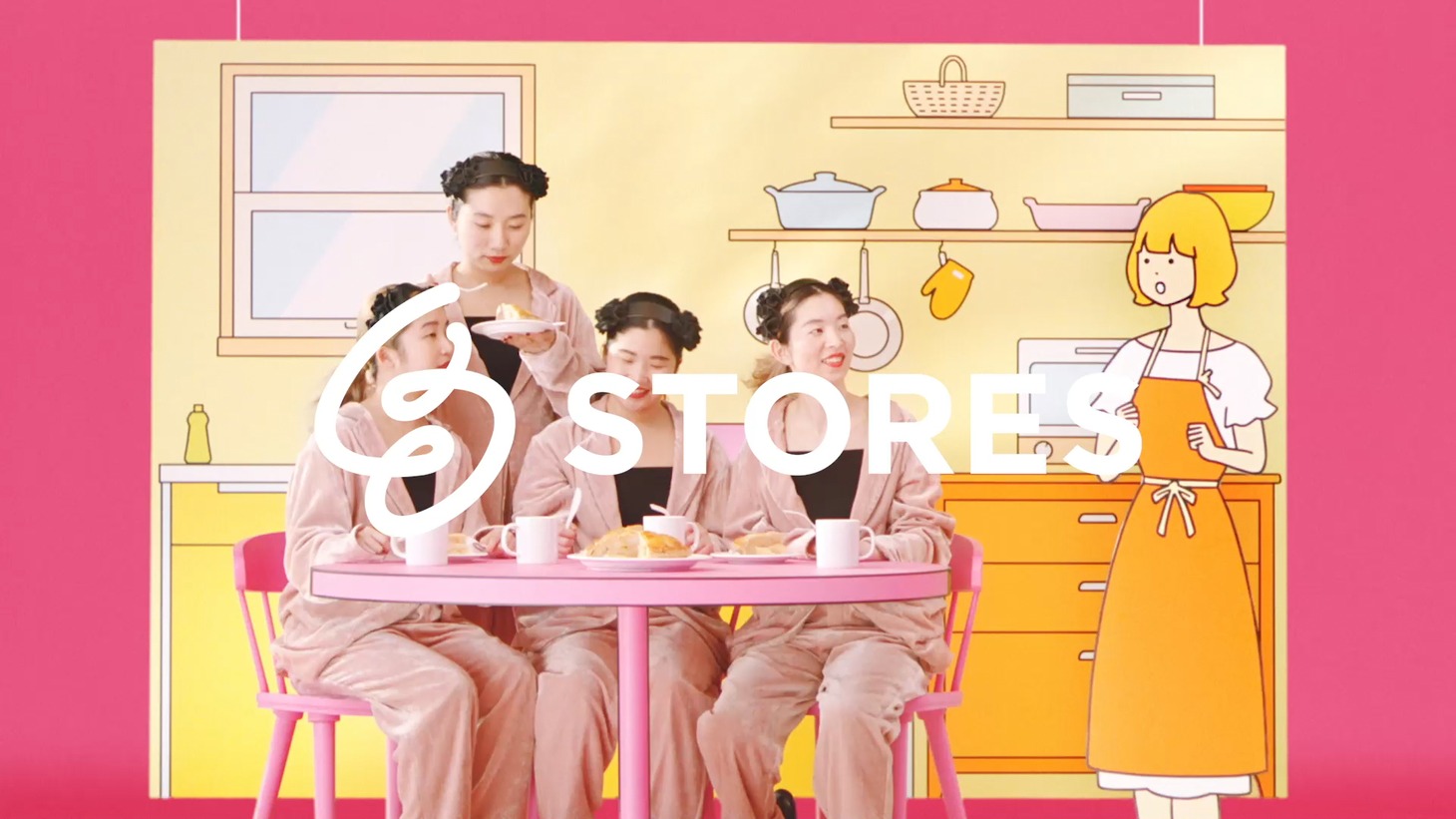 「お店つくろう～アップルパイ篇～」CMのワンシーン。