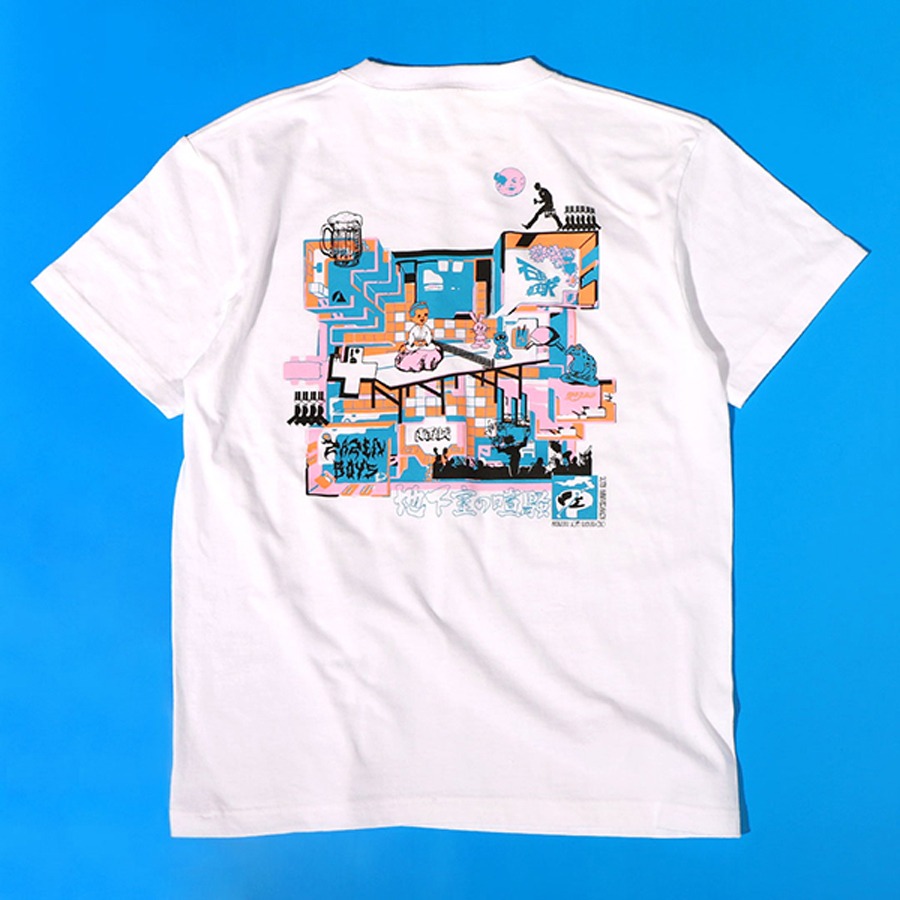 「地下室の喧騒」ホワイトTシャツ（背面）