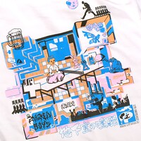 「地下室の喧騒」Tシャツのプリント（背面）。