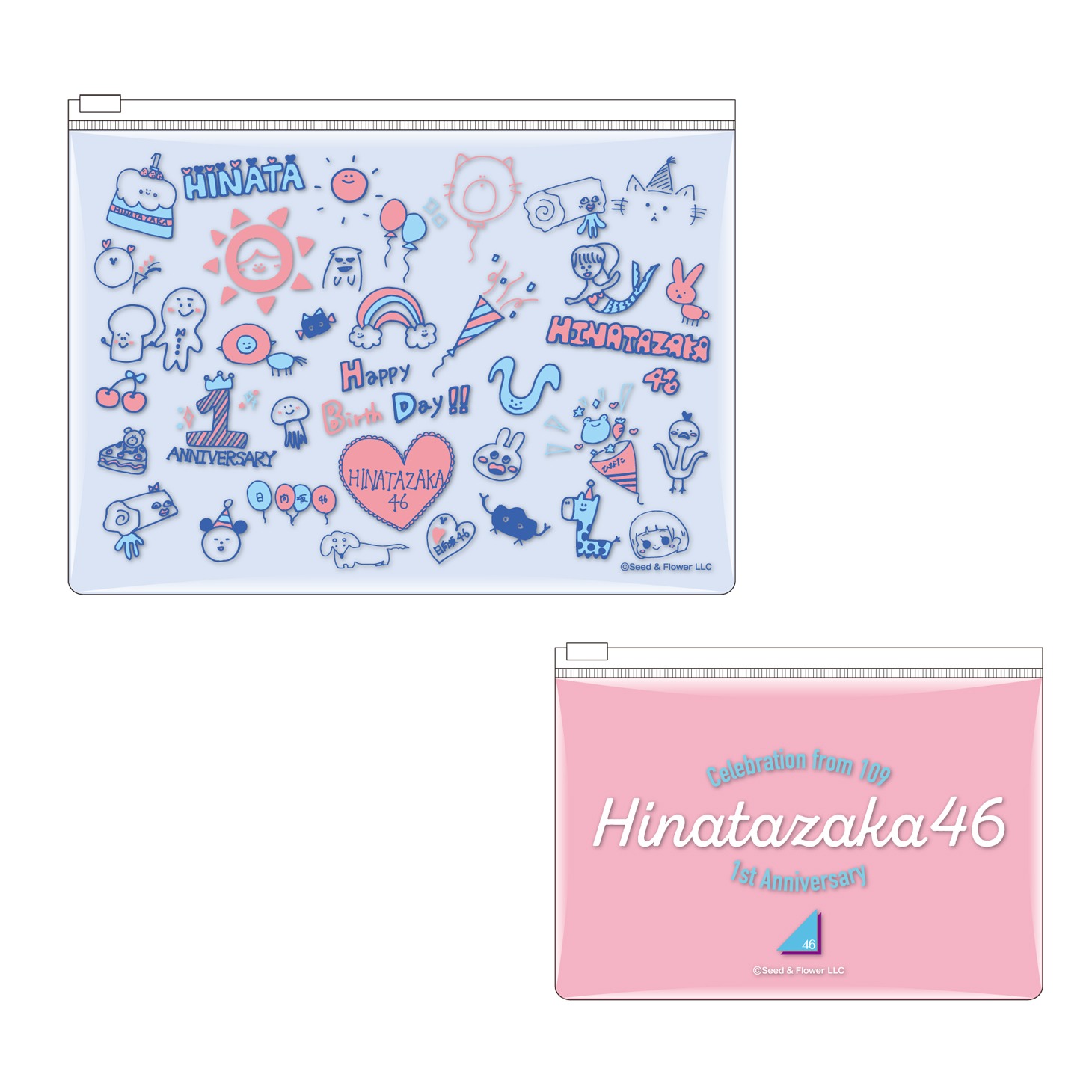 「日向坂46 POP UP STORE」で販売されるスライダーポーチ。