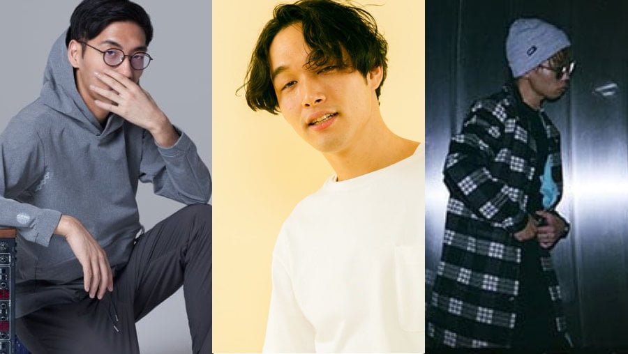 左からtofubeats、okadada、Shurkn Pap。