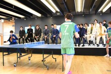 佐野勇斗と田添健汰選手のエキシビジョンマッチの様子。