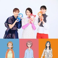 上段左から百田夏菜子（ももいろクローバーZ）、森川葵、松井玲奈。下段左から川谷レイカ、長瀬ソラ、吉月ミレ。(c)東映・東映アニメーション