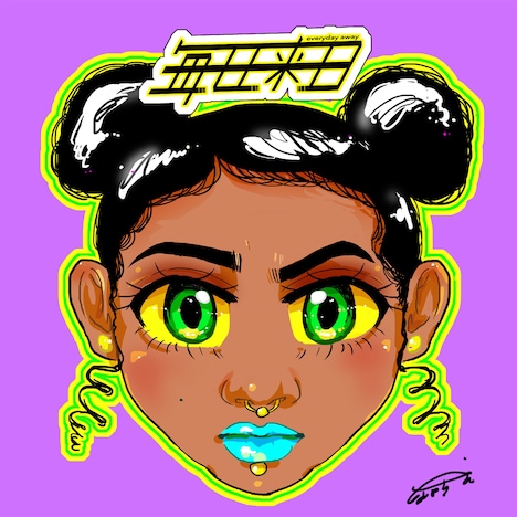 なみちえ「毎日来日」配信ジャケット