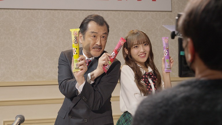 ブルボン「プチシリーズ」CM「BIGチャレンジ」編撮影時の様子。