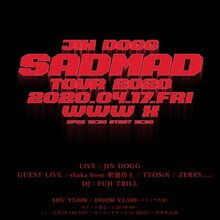 「JIN DOGG SAD MAD TOUR 2020」告知ビジュアル