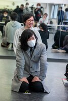 手前から辻山マネージャー（WACK）、古木氏（T-Palette Records）。