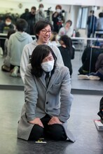 手前から辻山マネージャー（WACK）、古木氏（T-Palette Records）。