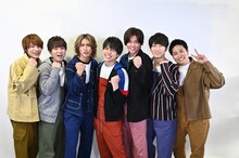 ジャニーズWEST。左から中間淳太、神山智洋、藤井流星、重岡大毅、小瀧望、濱田崇裕、桐山照史。(c)TBS