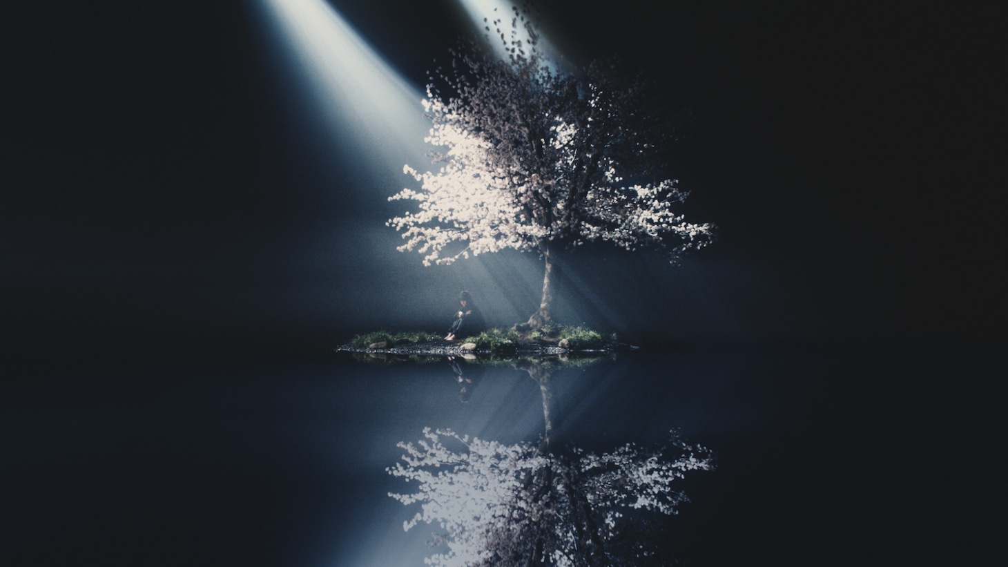 Aimer「春はゆく」MVのワンシーン。