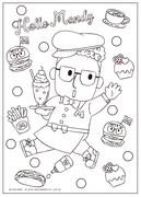 「ハローメンディー」のぬり絵素材 (c)LDH ASIA (c)2018, 2020 SANRIO CO., LTD.