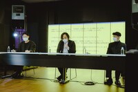 「SaveOurSpace」記者会見の様子。