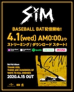 SiM「BASEBALL BAT」配信告知用ビジュアル