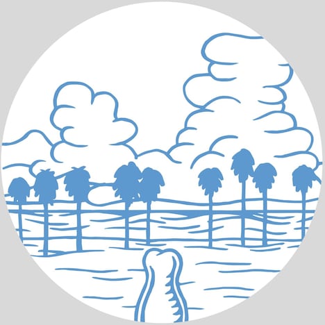 「never young beach オリジナル スリップマット」デザイン