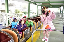 ジェットコースターに乗ってキーワードを見つけるミッションに挑戦したとき宣メンバー。