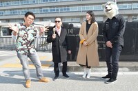 左からビビる大木、タモリ、市川紗椰、ジャン・ケン・ジョニー（MAN WITH A MISSION）。(c)テレビ朝日